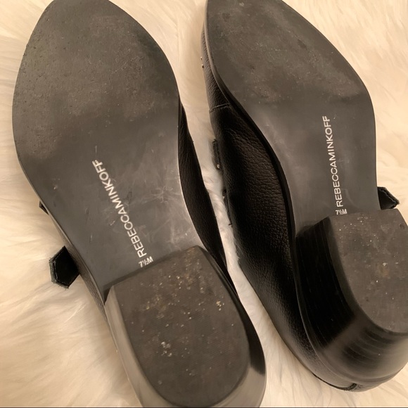 Rebecca Minkoff Studded Leather Black Booties 7.5 - Picture 10 of 14